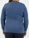 PS of Sweden Curvy Zelda Knit Sweater, Dim Blue - ReRide Consignment 