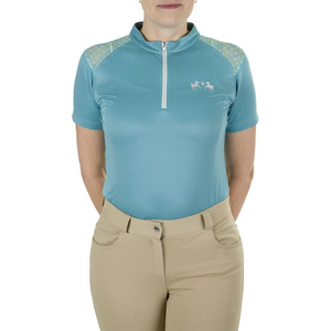Equine Couture Smyrna Sport Shirt, Sea Blue - ReRide Consignment 