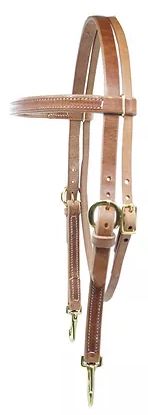 Hilltop Tack Hermann Oak 3/4" Browband Headstall with Snaps - ReRide Consignment 