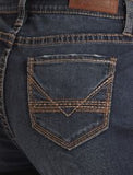 Rock & Roll Denim Brown Embroidery Bootcut Riding Jean, Medium Wash - ReRide Consignment 