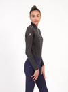 Chestnut Bay Performance Rider Skycool Long Sleeve Quarter Zip Top, Raven - ReRide Consignment 