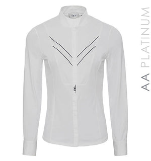 AA Platinum Ladies Porto Competition Shirt, White - ReRide Consignment 