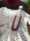 West & Co. Houston Silver & Red Necklace Set - ReRide Consignment 